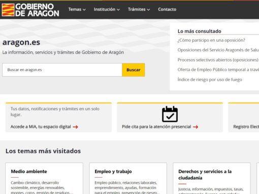 Adaptación a un lenguaje inclusivo de la web del Gobierno de Aragón